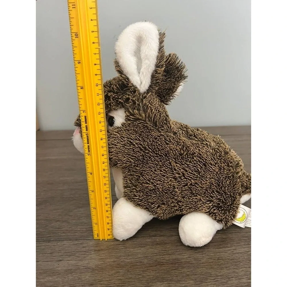 Animal‎ Adventure Brown and White Bunny Rabbit Plush Pink Nose 9